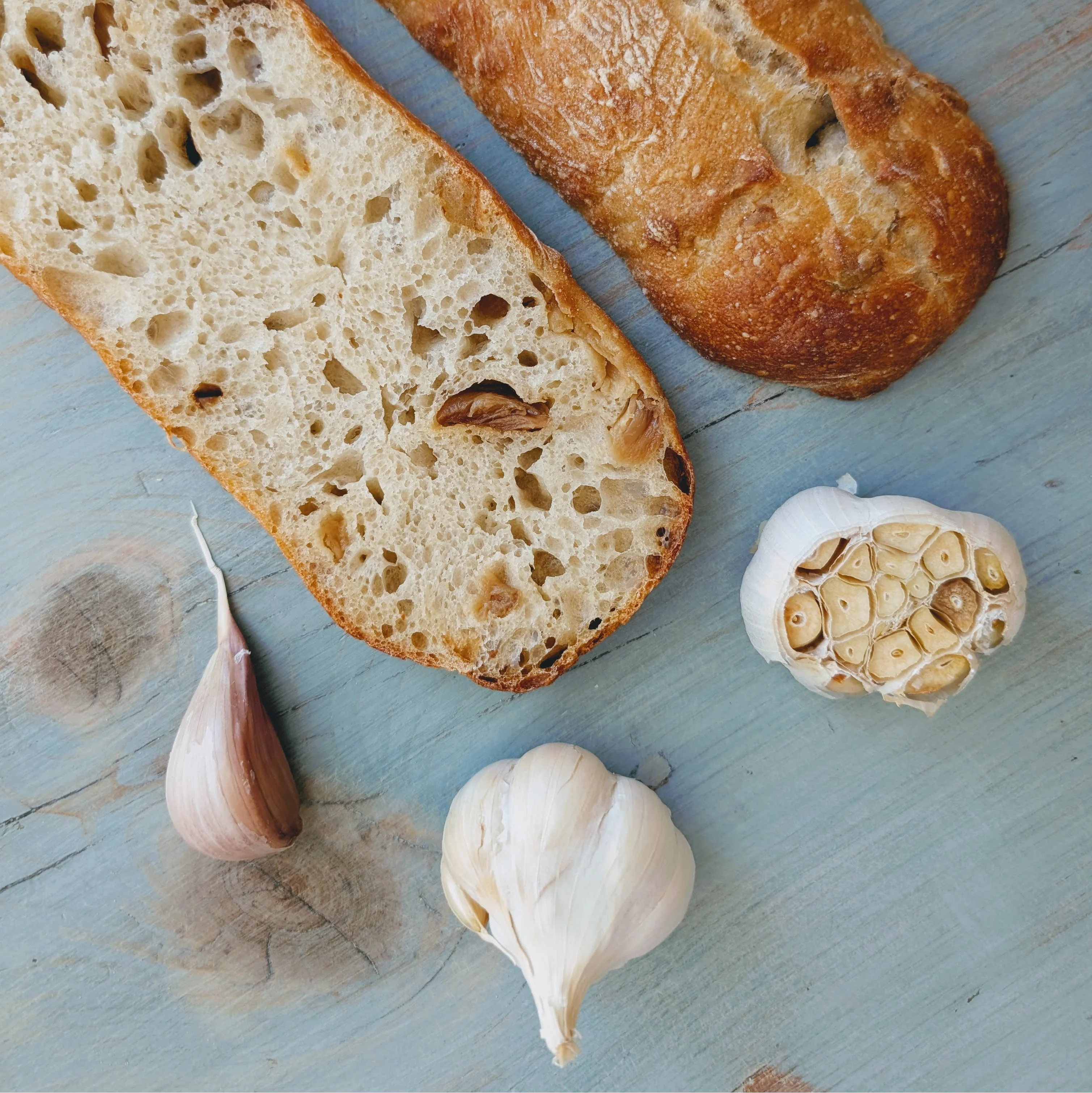 Slow-Fermented Garlic Demi Ciabattas (2-pack) - Image 2