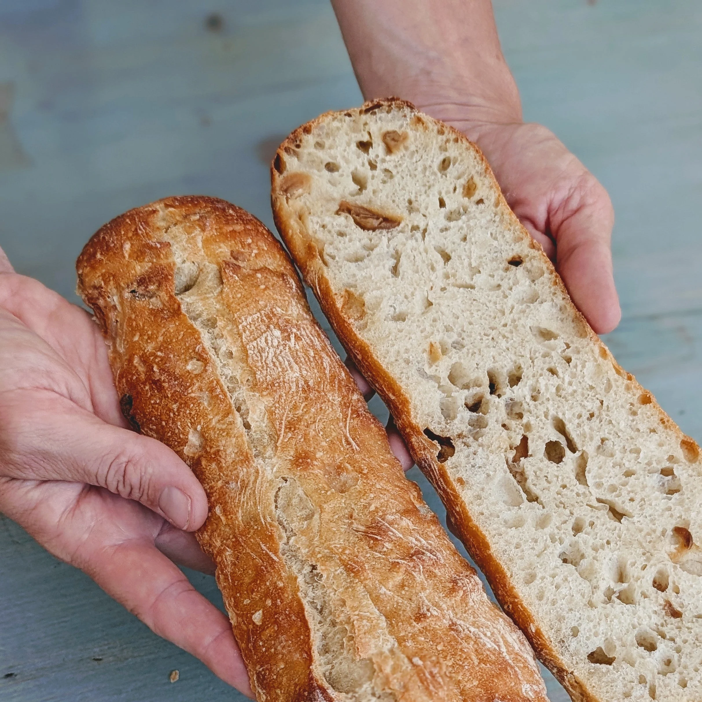 Slow-Fermented Garlic Demi Ciabattas (2-pack) - Image 3